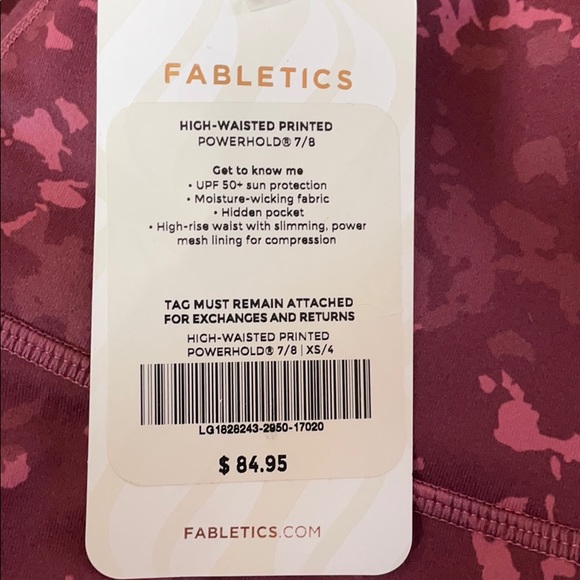 Fabletics High-waisted Printed Powerhold 7/8 XS/4 - Picture 7 of 7